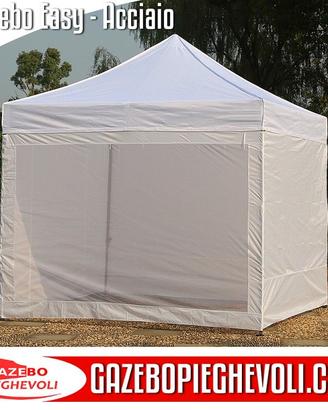 Gazebo 3x3 bianco mercatino mercato pulci nuovo