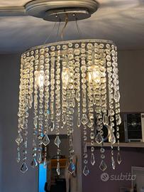 Lampade cin gocce in cristallo