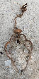 lampadario antico in vetro di murano