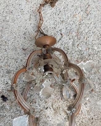 lampadario antico in vetro di murano