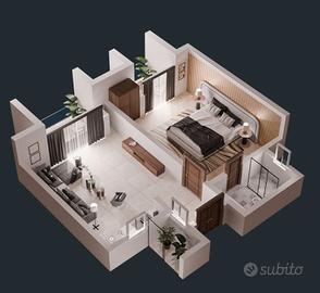 Grazioso bilocale con balconi a varese