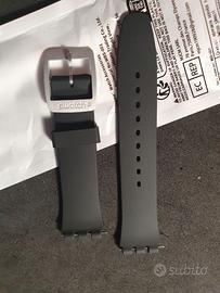 Cinturino nero nuovo, con fibbia Swatch, 19mm