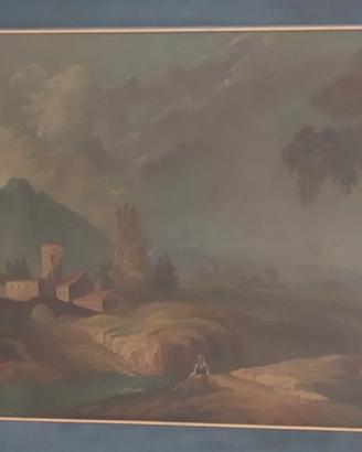 paesaggio inglese campestre del 1800