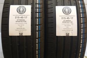 2 GOMME 215 45 17 GT RADIAL A67498