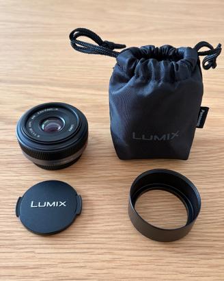 LUMIX G 20mm F1.7 ASPH H-H020 obiettivo +Paraluce