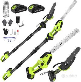 Kit potatura 4 in 1 nuovo – Motosega e tagliasiepi