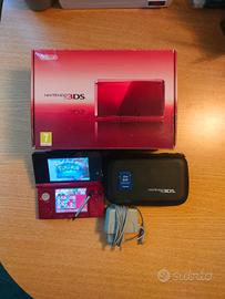 Nintendo 3ds console con scatola,caricatore e cust