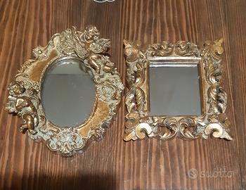 Cornici quadri a specchio dorate con decorazioni