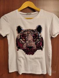 Maglietta Tigre con paillettes 