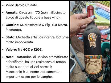 Vino da collezionismo. 