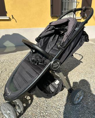 Passeggino baby jogger 3 ruote con accessori