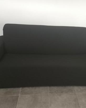 Divano Letto 2 Posti con Copridivano Nero