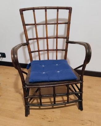 Coppia di sedie in vimini