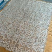 Tenda Vintage in Pizzo Bianco - Motivo Floreale a