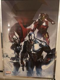 Poster Marvel con cornice metallizzata 101 x 71 cm