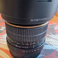 Obiettivo fisheye 8mm per Canon EF