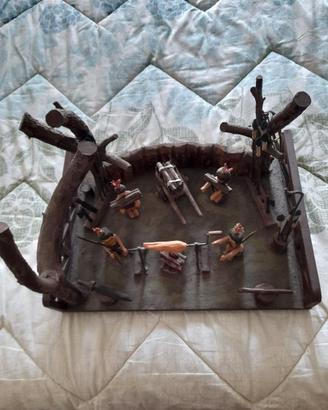 struttura realizzata in legno accampamento guerrie