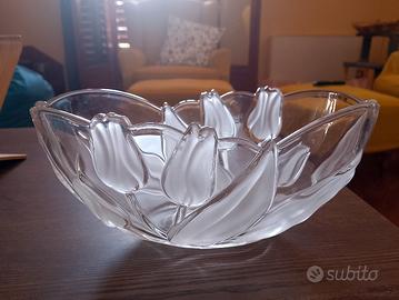 Ciotola vetro trasparente fiori