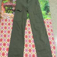 Pantalone lungo cargo verde