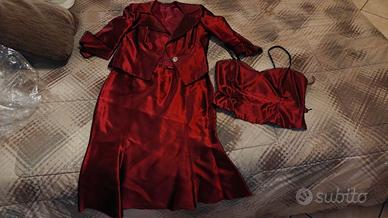 Abito da cerimonia bordeaux elegante – completo3pz