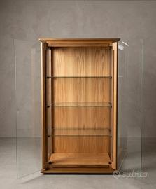 Coppia Vetrinette da Esposizione in legno e Vetro