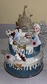 Torta finta tema frozen