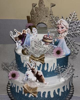 Torta finta tema frozen