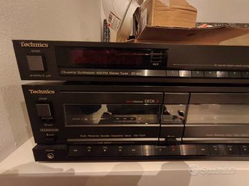 piastra technics cassette e tuner