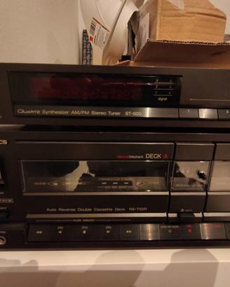 piastra technics cassette e tuner