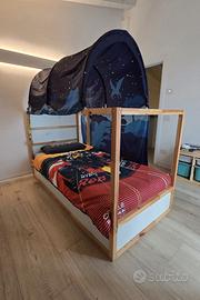 Letto IKEA KURA reversibile 90x200, bianco/pino