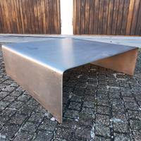 tavolino industriale design acciaio inox