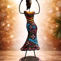 ✨Statua Donna Africana in Metallo 33 cm- Etnico✨