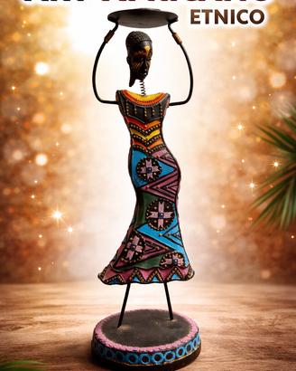✨Statua Donna Africana in Metallo 33 cm- Etnico✨