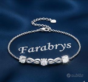 Bracciale in argento e oro bianco