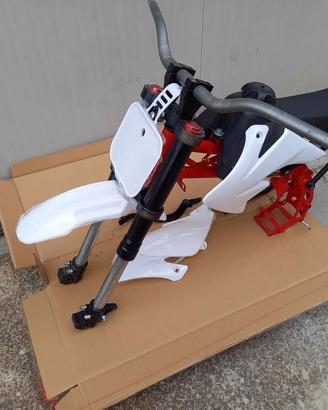 Telaio Pit Bike con Forcella Carene Manubrio Serba