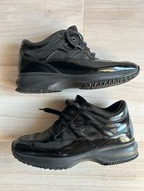 Scarpe donna Hogan nero lucido vernice 39