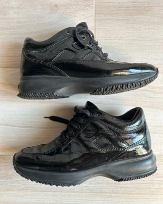 Scarpe donna Hogan nero lucido vernice 39