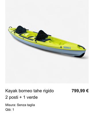 Kayak rigido 2 posti +1