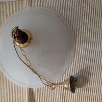Lampadario vetro satinato vintage