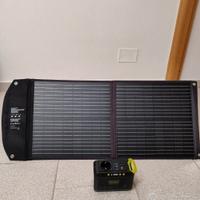 Kit Solare Portatile 60W + Power Station 88Wh