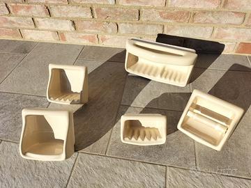 Set Accessori Sanitari Incasso CIDNEO Color Crema