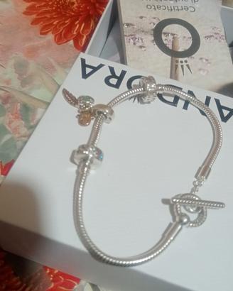 bracciale pandora chiusura T con certificato 