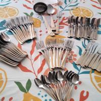 servizio posate inoxpran 18/10 placato oro - 75 pz