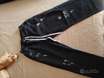 pantalone jeans con elastico 