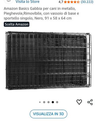 kennel acciaio pieghevole con vassoio in plastica 
