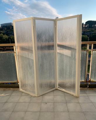 separe' per vasca da bagno in plexiglass chiusura