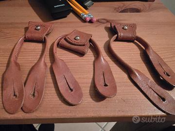 Terminali in cuoio per bretelle per pantaloni