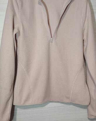 🌸 Felpa dolcevita rosa con zip a metà Tg. XS 🌸