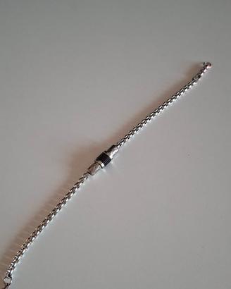 Bracciale uomo in acciaio con dettagli neri - 21 c
