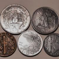 REGNO ITALIA 1940 monete 2-1 lira 50-20-10 cent.